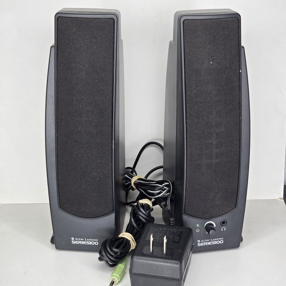 Altec Lansing Series 100 Computer Speakers 120 Powered Audio With Power Supply